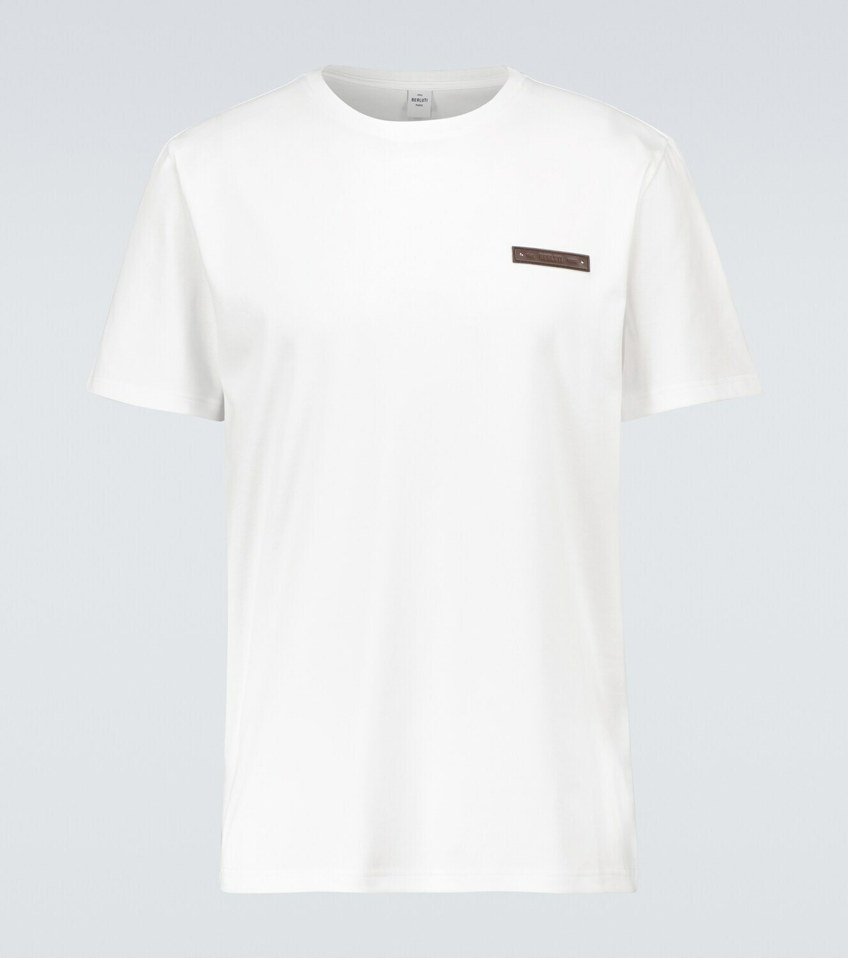 Berluti T-shirt with leather detail Berluti