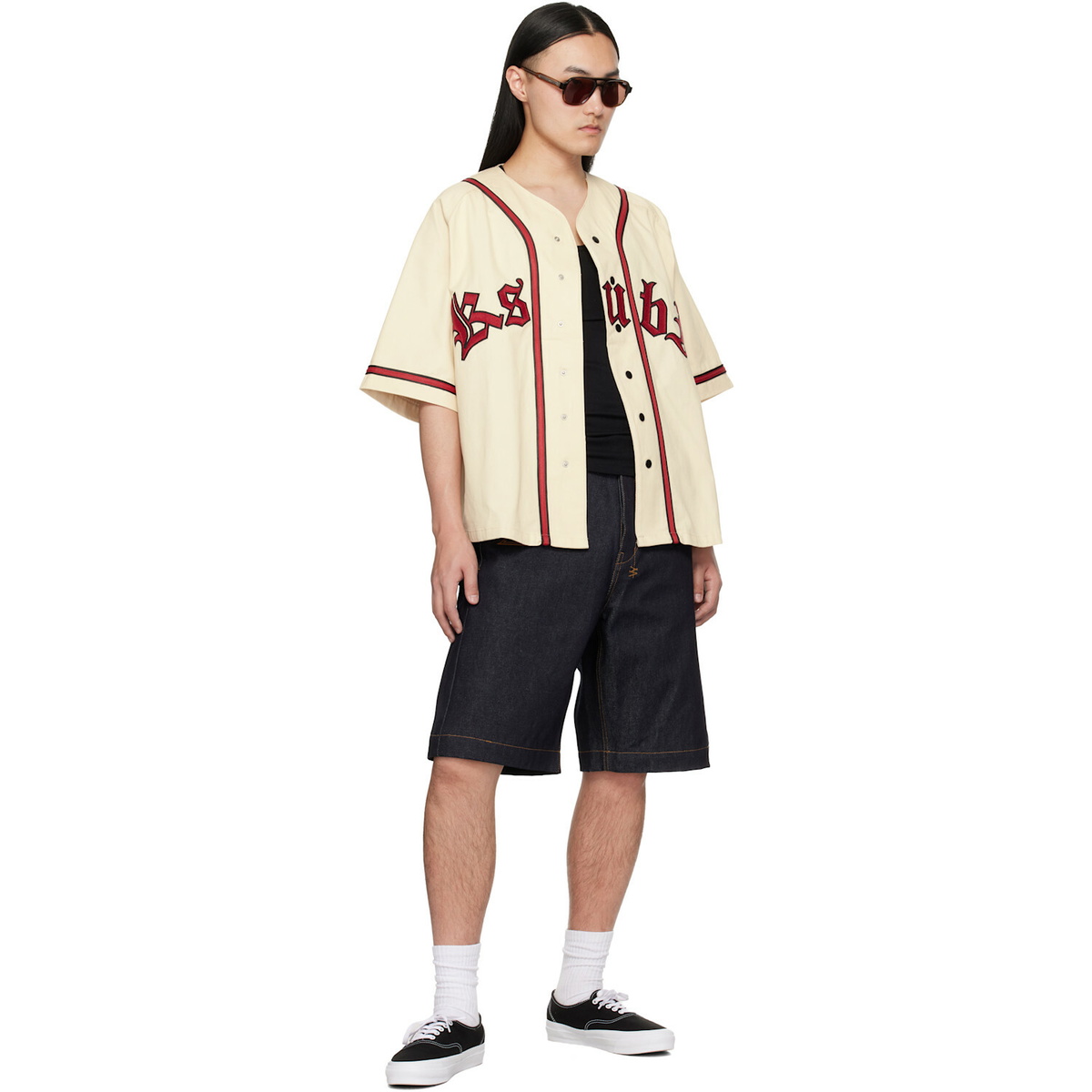 Ksubi Off-White Kball Baseball Jersey Shirt
