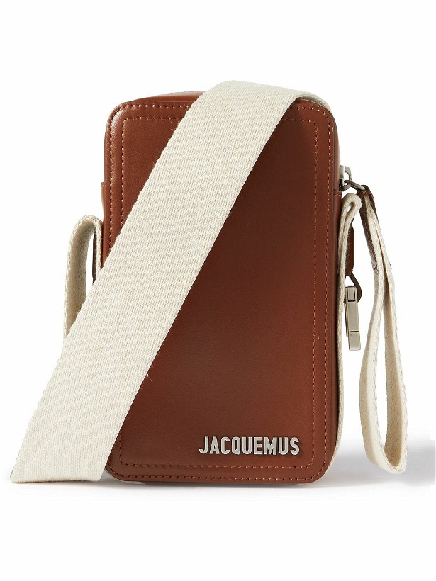 Photo: Jacquemus - Le Cuerda Canvas-Trimmed Leather Pouch