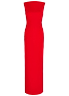 Solace London Imogen Open-back Crepe Maxi Dress Red