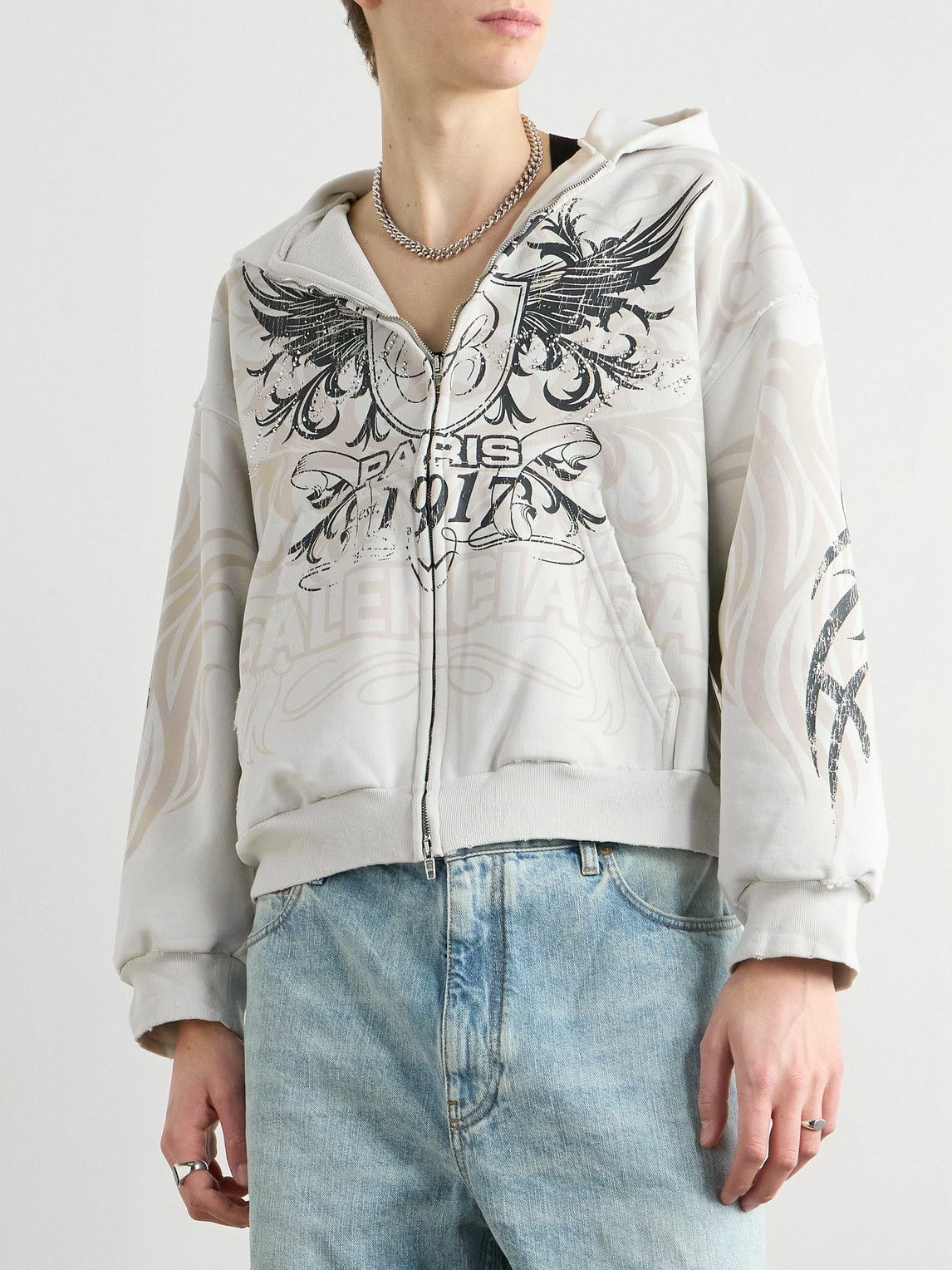 Balenciaga - Tacky Embellished Metallic Logo-Print Cotton