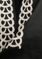 BY Malene Birger Cadmus Embroidered Linen Blouse Black