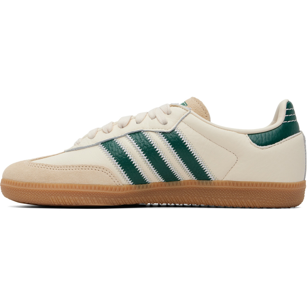 adidas Originals Off-White & Green Samba OG Sneakers