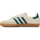 adidas Originals Off-White & Green Samba OG Sneakers