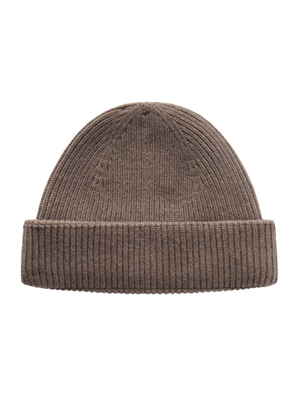 Photo: John Smedley - Sunday Ribbed Cashmere and Wool-Blend Beanie