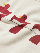 KAPITAL - Lucky Battery Bird Printed Cotton-Jersey Sweatshirt - Neutrals