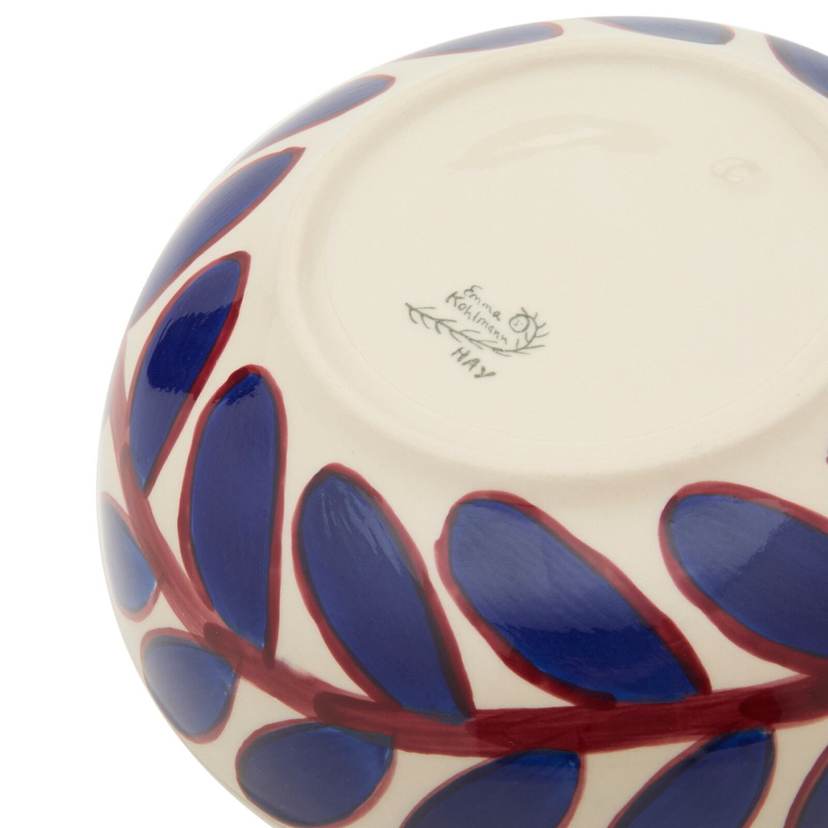 HAY x Emma Kohlmann La Pittura Bowl - Medium in Deep Blue Flower 