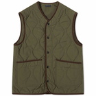 Drake's Men's Quilted Vest in Olive
