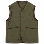 Drake's Men's Quilted Vest in Olive