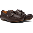 A.P.C. Brown Camille Boat Shoes