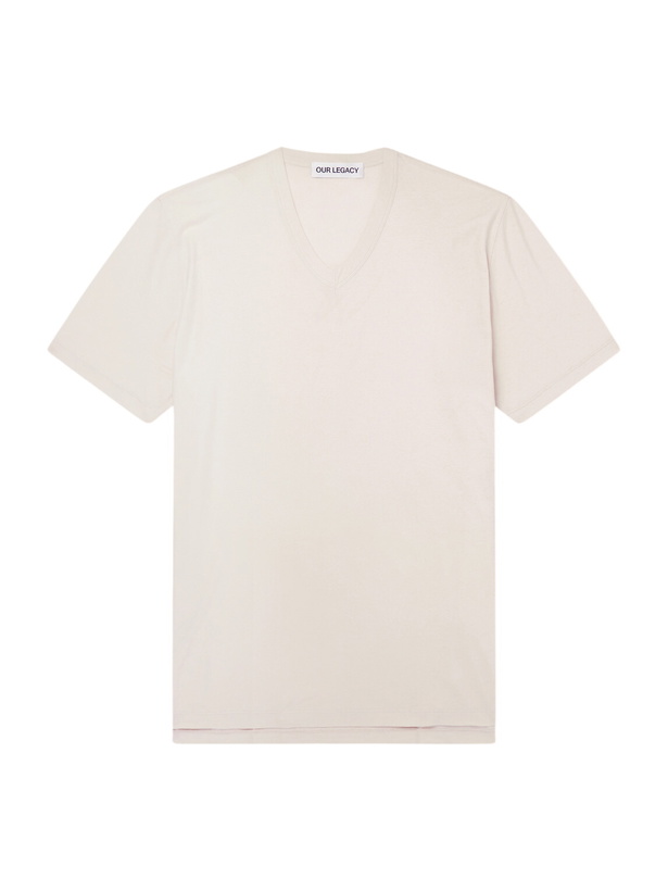 Photo: Our Legacy - Gorge Cotton-Blend Jersey T-Shirt - Neutrals