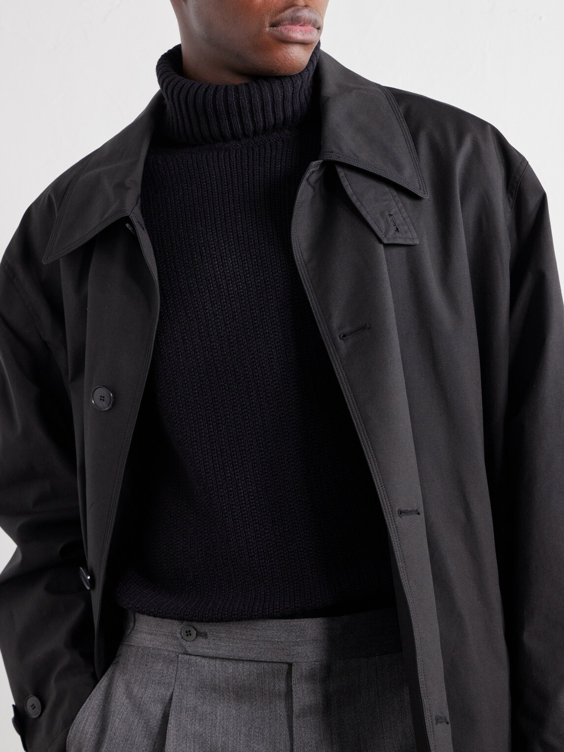 Stòffa - Ribbed Cashmere Rollneck Sweater - Black