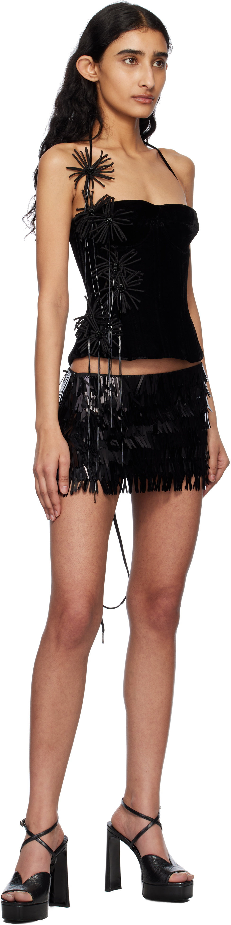 Fancì Club Black Dahlia Velvet Corset