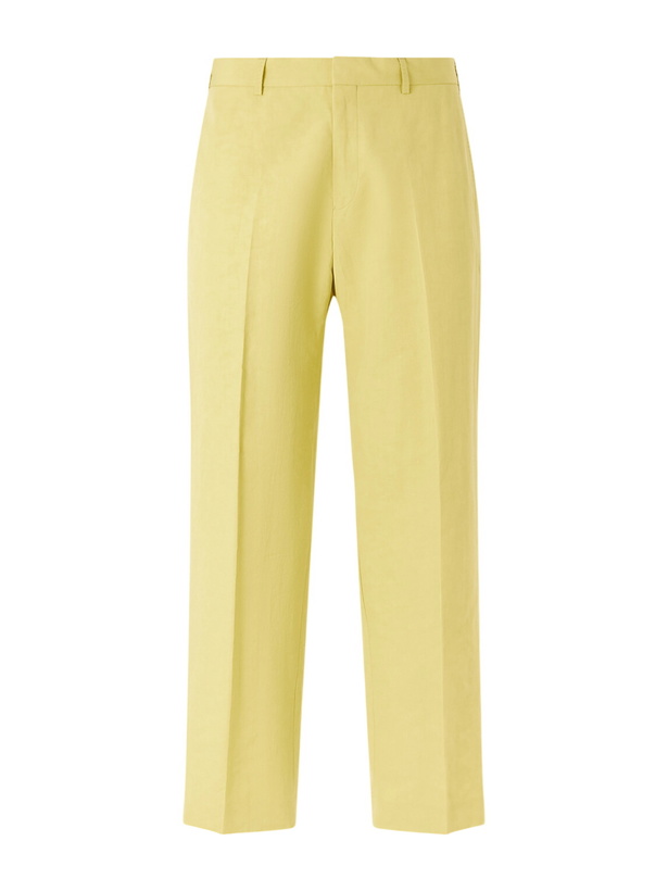 Photo: Paul Smith - Straight-Leg Cotton and Linen-Blend Suit Trousers - Yellow