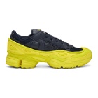 Raf Simons Navy and Yellow adidas Originals Edition Ozweego Sneakers