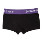 Palm Angels Black and Purple Iconic Trunk Boxers