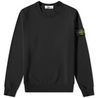 Stone Island Men's Garment Dyed Crew Neck Sweat in Black