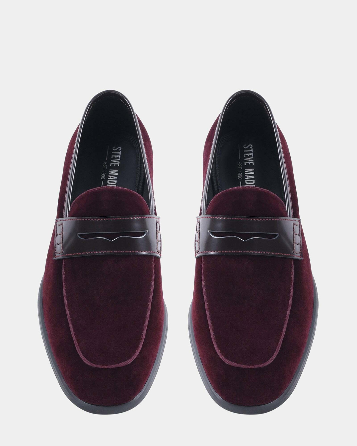 Steve Madden Hineman Dress Shoes in Burgundy Velvet