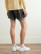 Satisfy - Straight-Leg Logo-Appliqued TechSilk™ and Justice™ CoffeeThermal™ Shorts - Gray