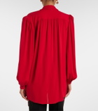 Valentino Tie-neck silk georgette blouse