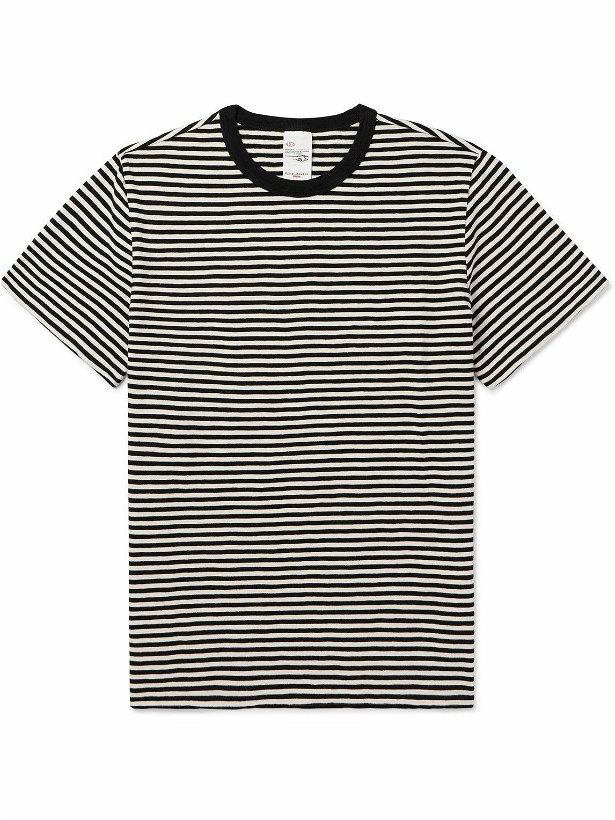 Photo: Nudie Jeans - Roy Slub Striped Cotton-Jersey T-Shirt - Black