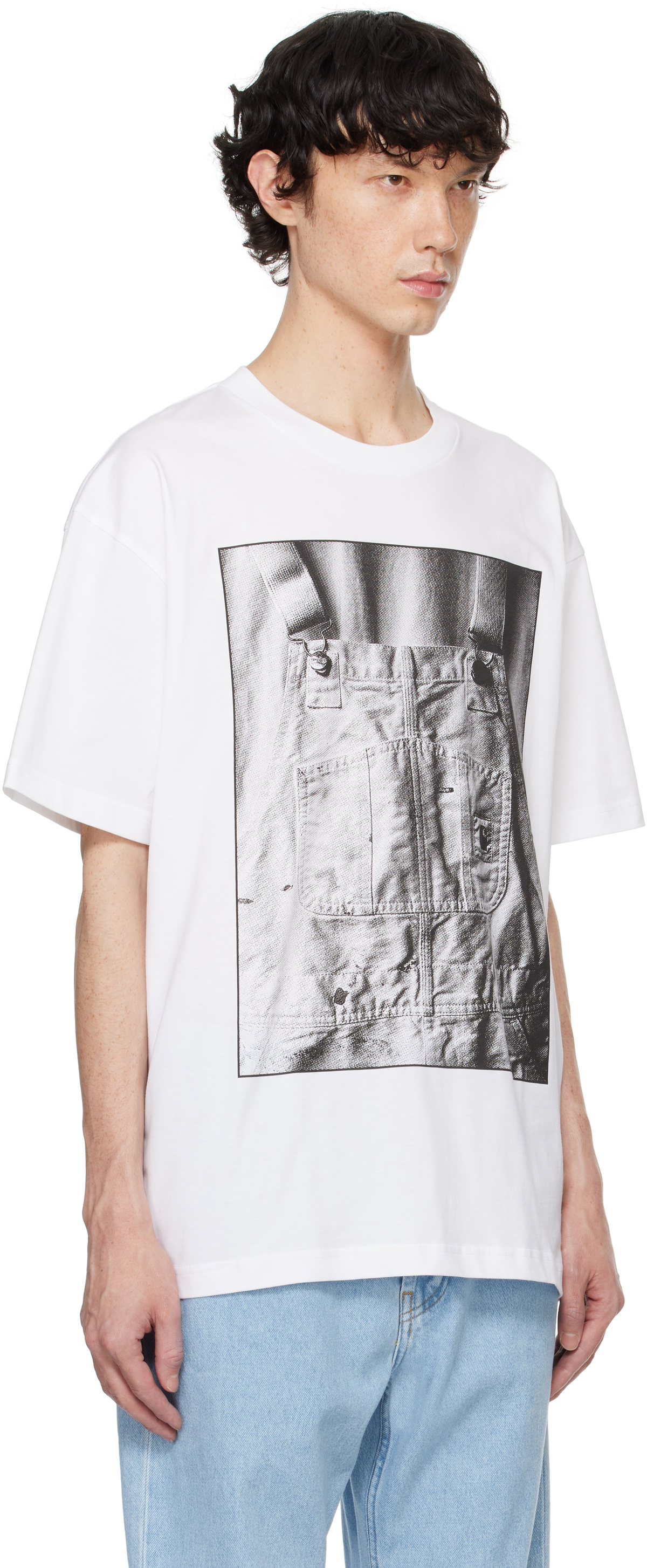 Carhartt Work In Progress White BIB Overall T-shirt