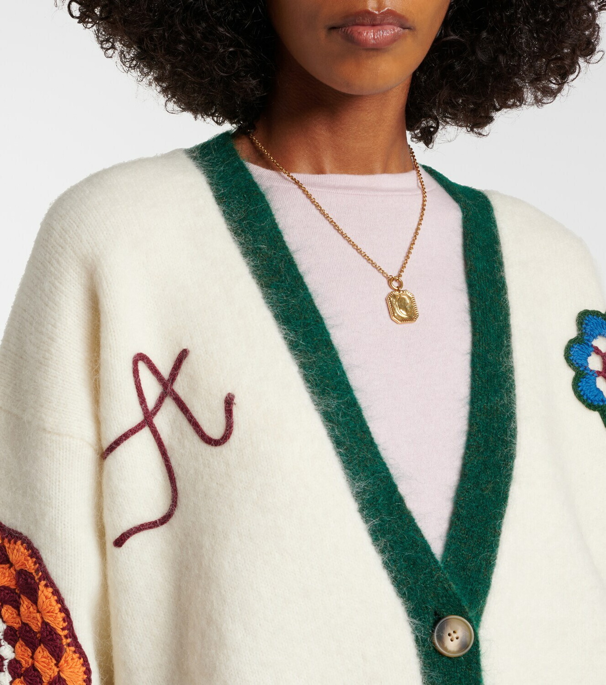 Alémais Crochet mohair and wool-blend cardigan