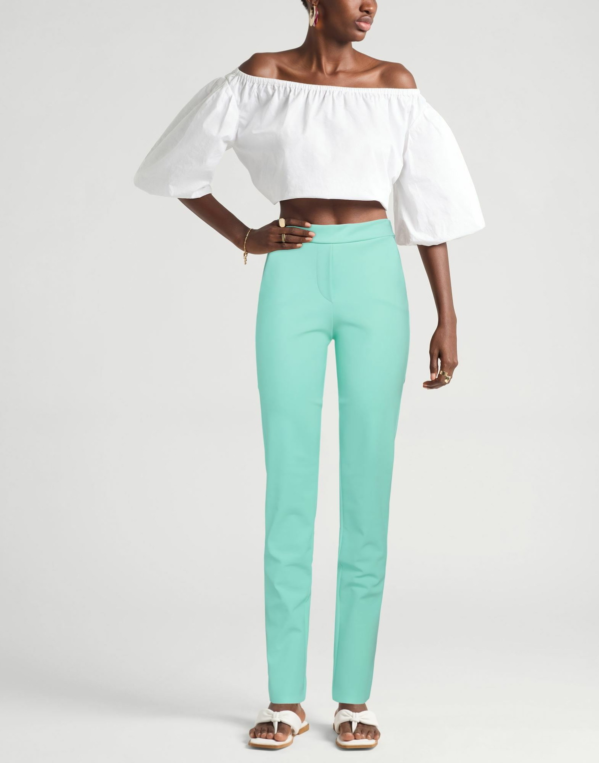 Chiara Boni La Petite Robe Womens Pants Light in Green