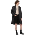 LHomme Rouge Black Nylon Prompter Mac Coat