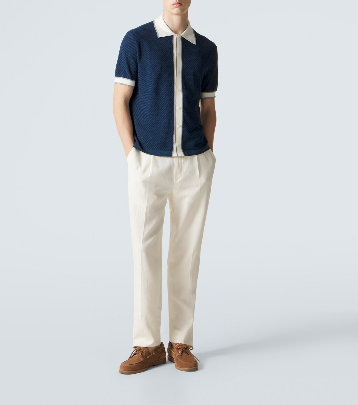 Brioni Linen, cotton, and silk shirt