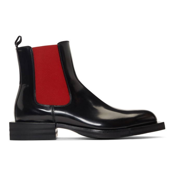 Photo: Alexander McQueen Black Patent Chelsea Boots