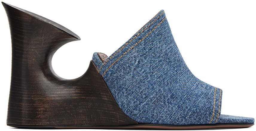 【関税込み】ALAIA ブルー La Sculpture ミュール ALAÏA Blue 'La Sculpture' Mules ALAÏA