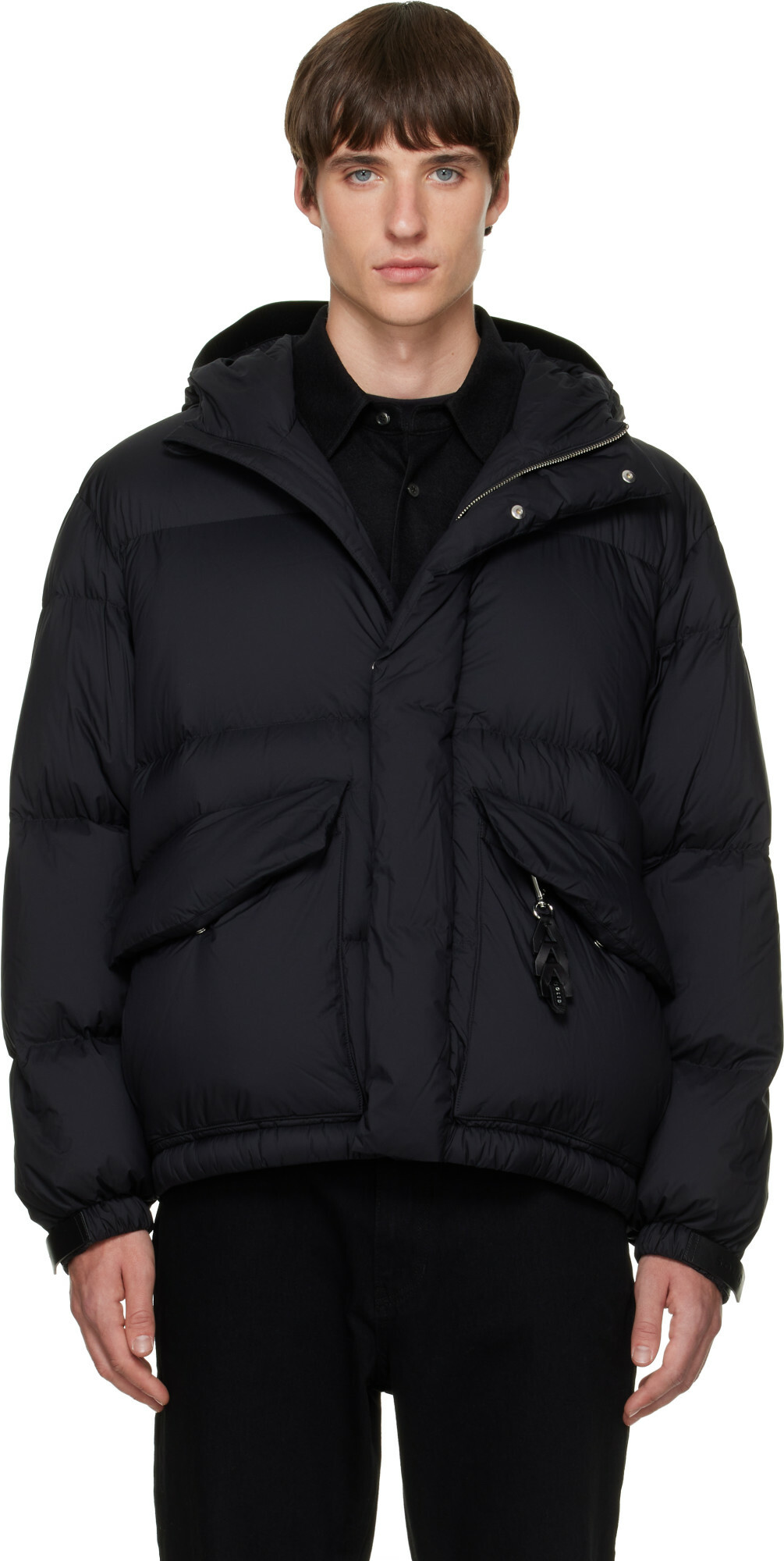 Solid Homme Black Quilted Down Jacket