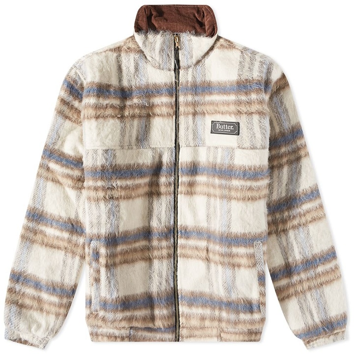 Photo: Butter Goods Men's Hairy Plaid Lodge Jacket in Wheat