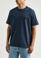 Maison Kitsuné Logo Cotton T-shirt Navy