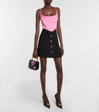 Versace - Medusa silk satin corset