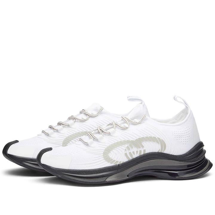 Photo: Gucci Men's Run Sneakers in Black/White