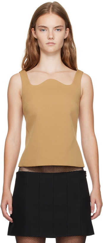 Photo: Recto Yellow Signature Curved Neck Tank Top
