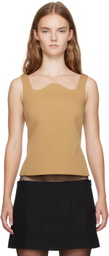 Recto Yellow Signature Curved Neck Tank Top