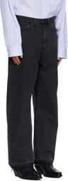 TONYWACK Black Wide-Leg Jeans
