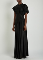 Rabanne Gathered Stretch-jersey Gown Black