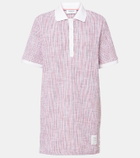 Thom Browne Striped cotton-blend tweed polo dress
