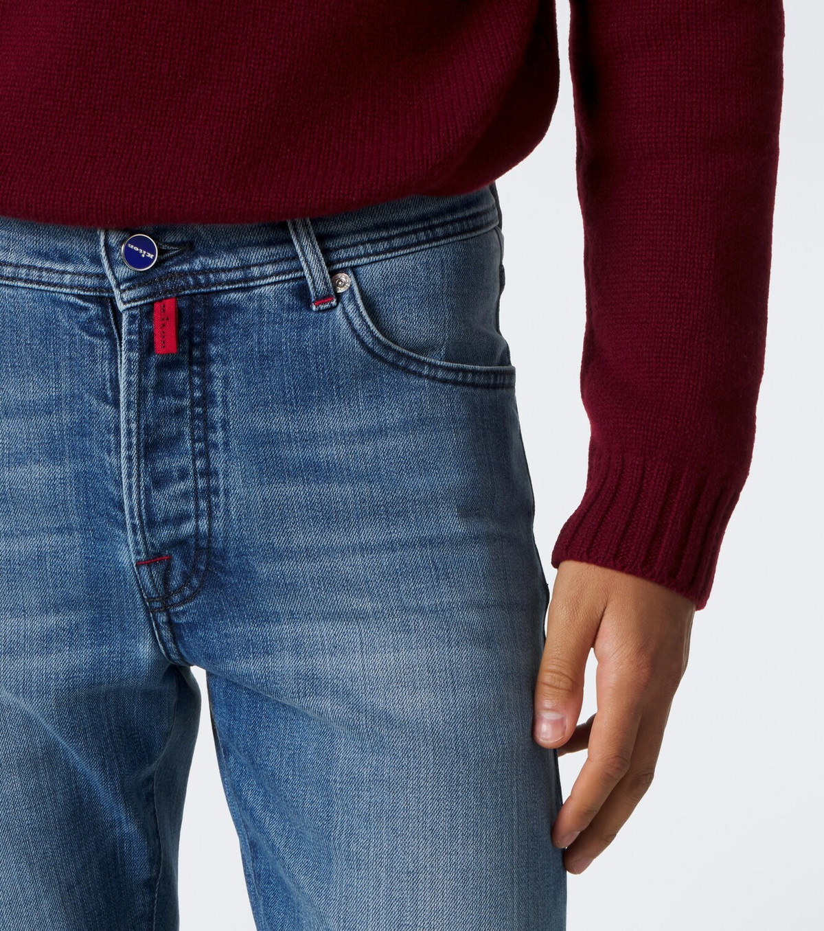Kiton Faded slim jeans