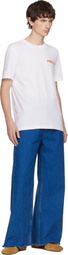 Marni Blue Low Rise 'Red Belt' Jeans