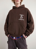 Cherry Los Angeles - Cowboys Logo-Embroidered Printed Cotton-Jersey Hoodie - Brown
