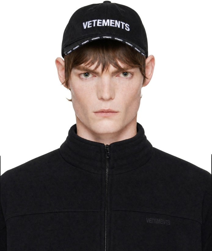 Photo: VETEMENTS Black Iconic Logo Cap