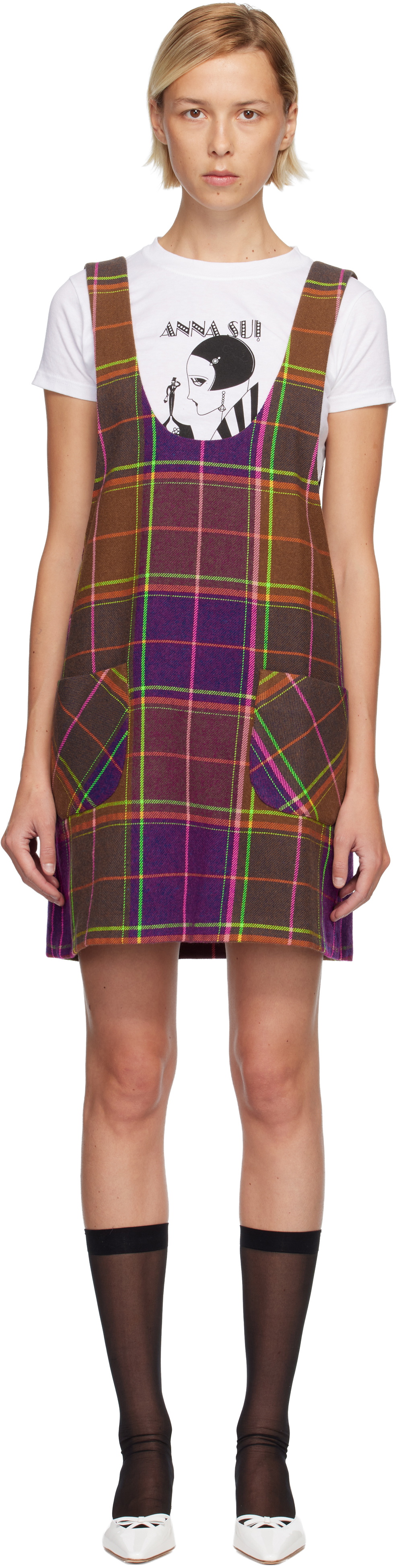 Anna Sui SSENSE Exclusive Brown Jumper Minidress
