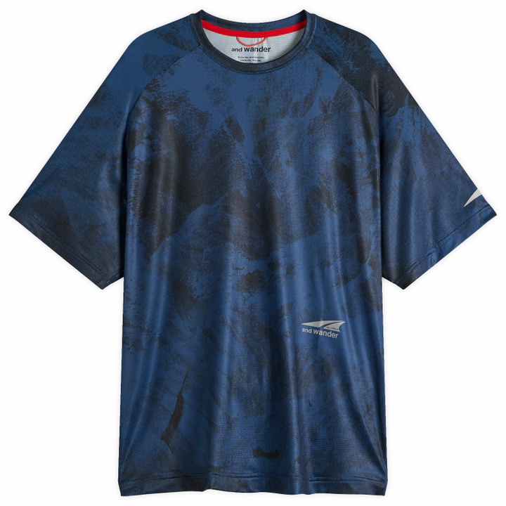 Photo: and wander Men's x Altra Graphic T-Shirt in Navy