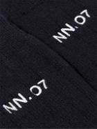 NN07 - One 9055 Logo-Embroidered Ribbed Wool-Blend Socks