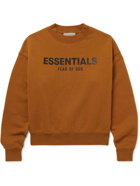 Fear of God Essentials Kids - Logo-Print Cotton-Blend Jersey Sweatshirt - Brown